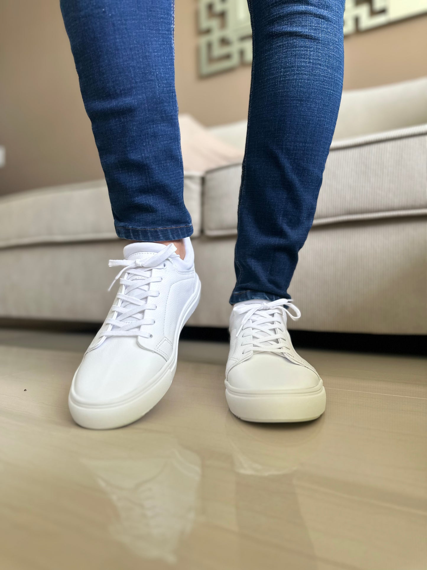 SNEAKERS CUERO BLANCO 579