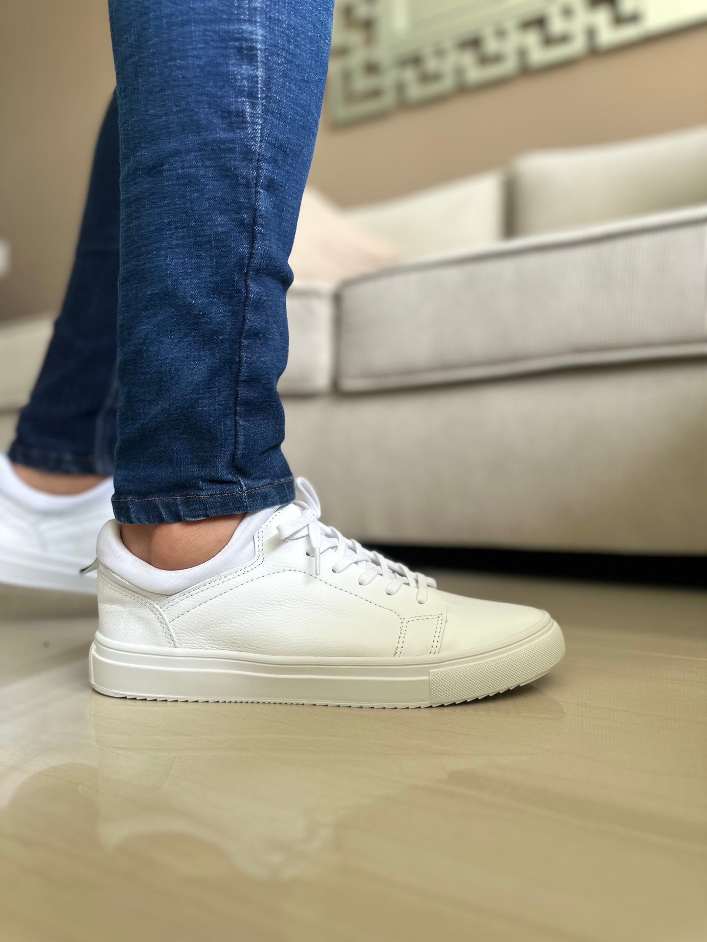 SNEAKERS CUERO BLANCO 579