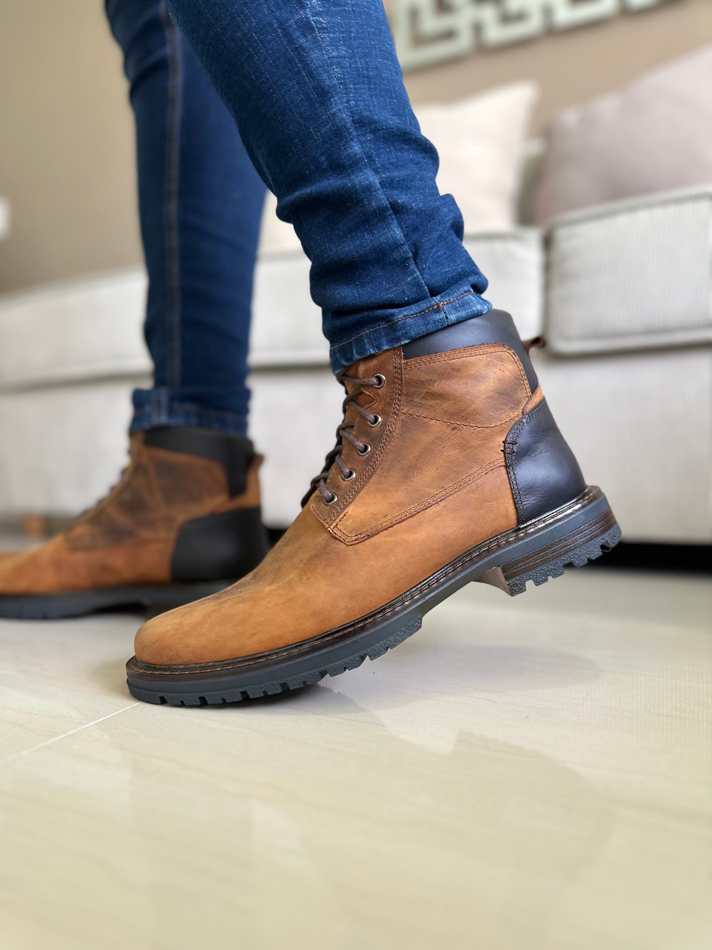 BOTAS KANE - EN CUERO - PARA HOMBRE - REF: ZIPACON MIEL