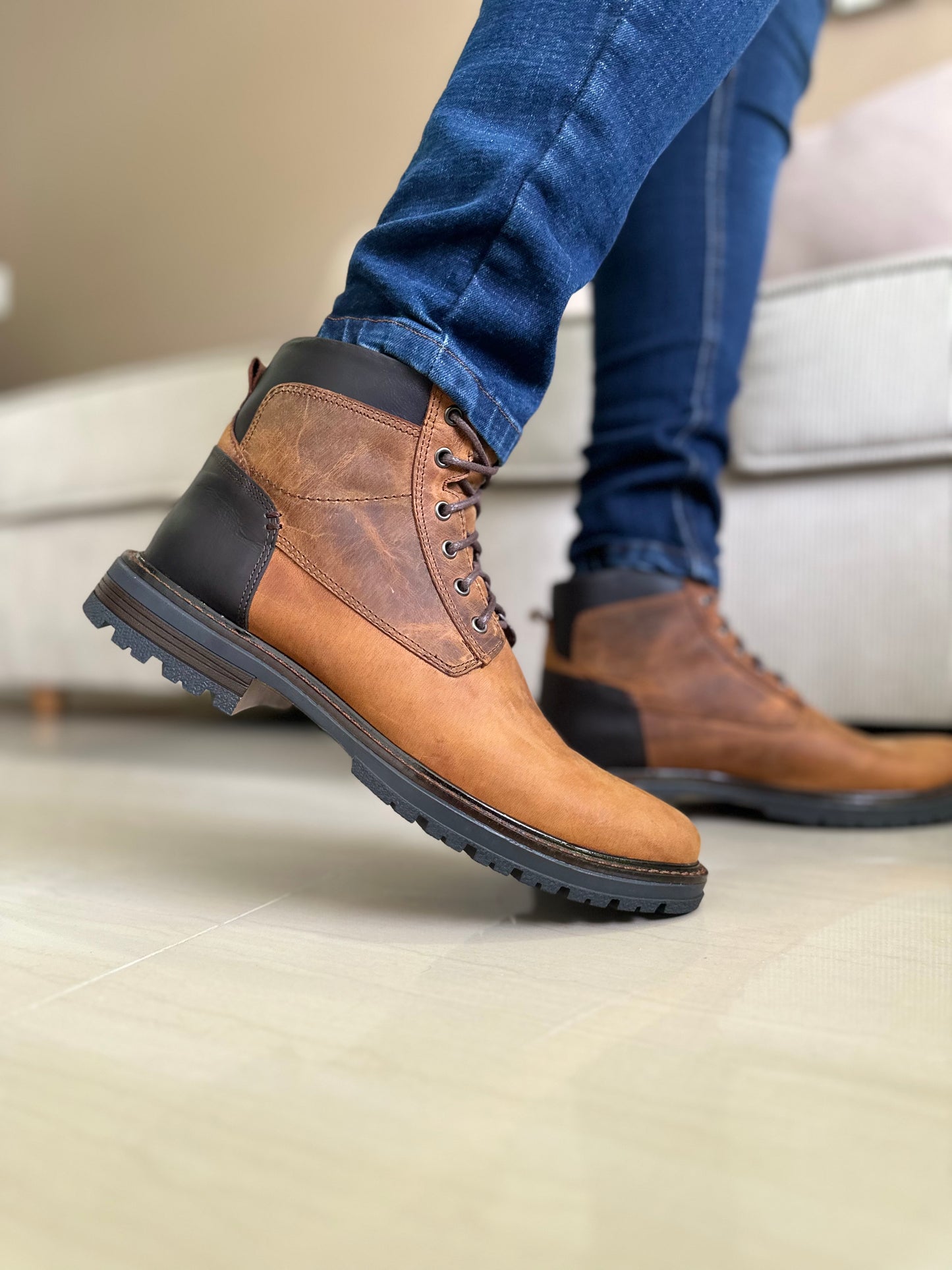 BOTAS KANE - EN CUERO - PARA HOMBRE - REF: ZIPACON MIEL