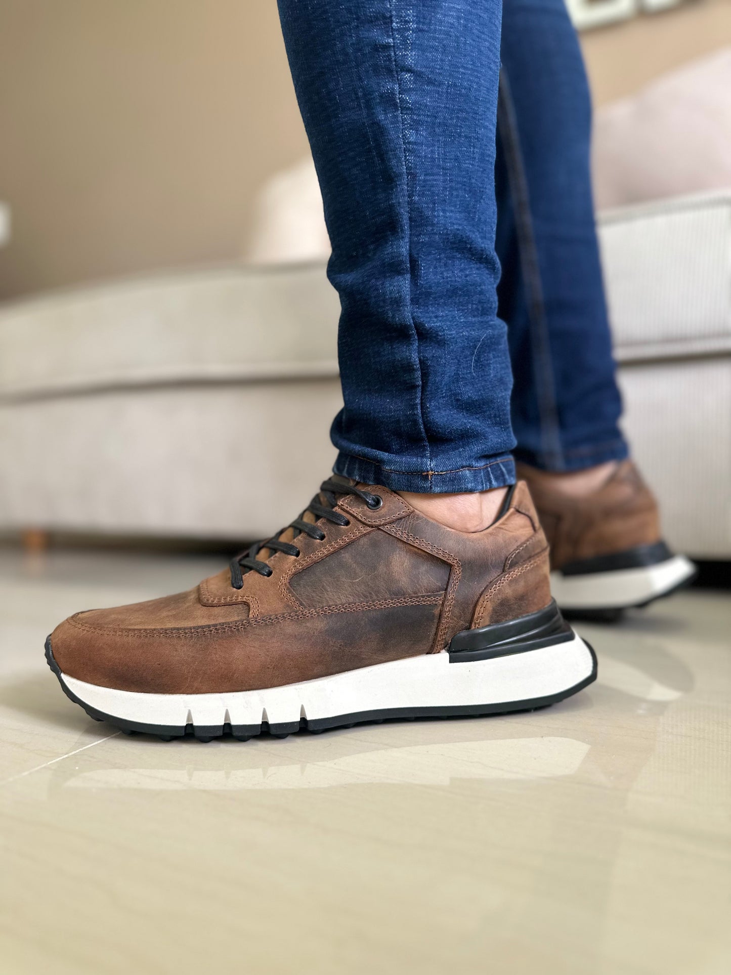SNEAKERS TEIDE - EN CUERO - REF: ANT 600A