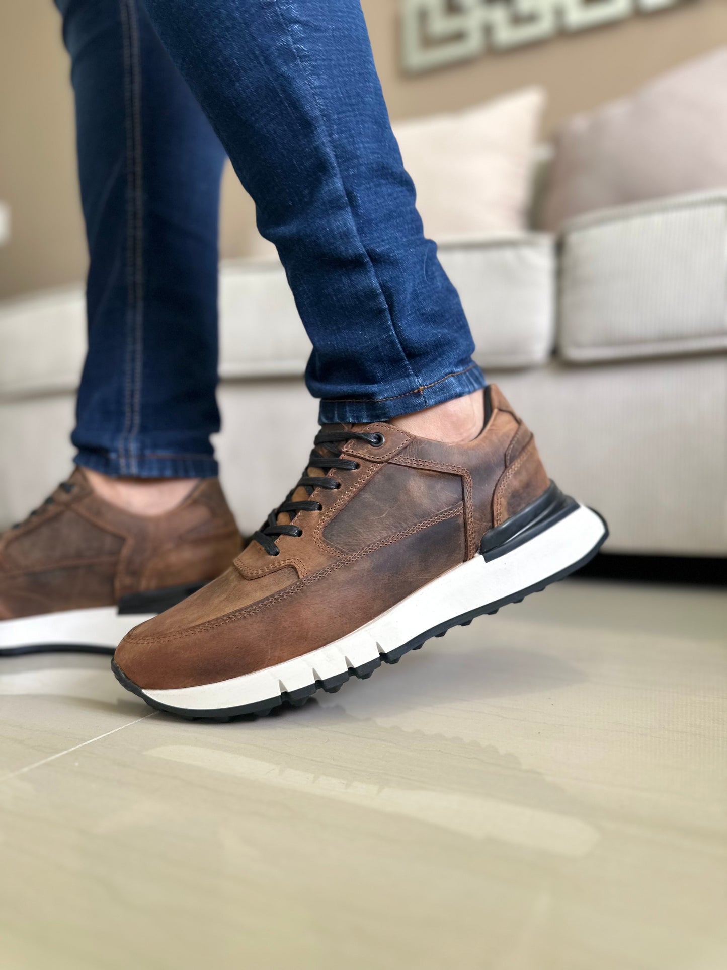 SNEAKERS TEIDE - EN CUERO - REF: ANT 600A