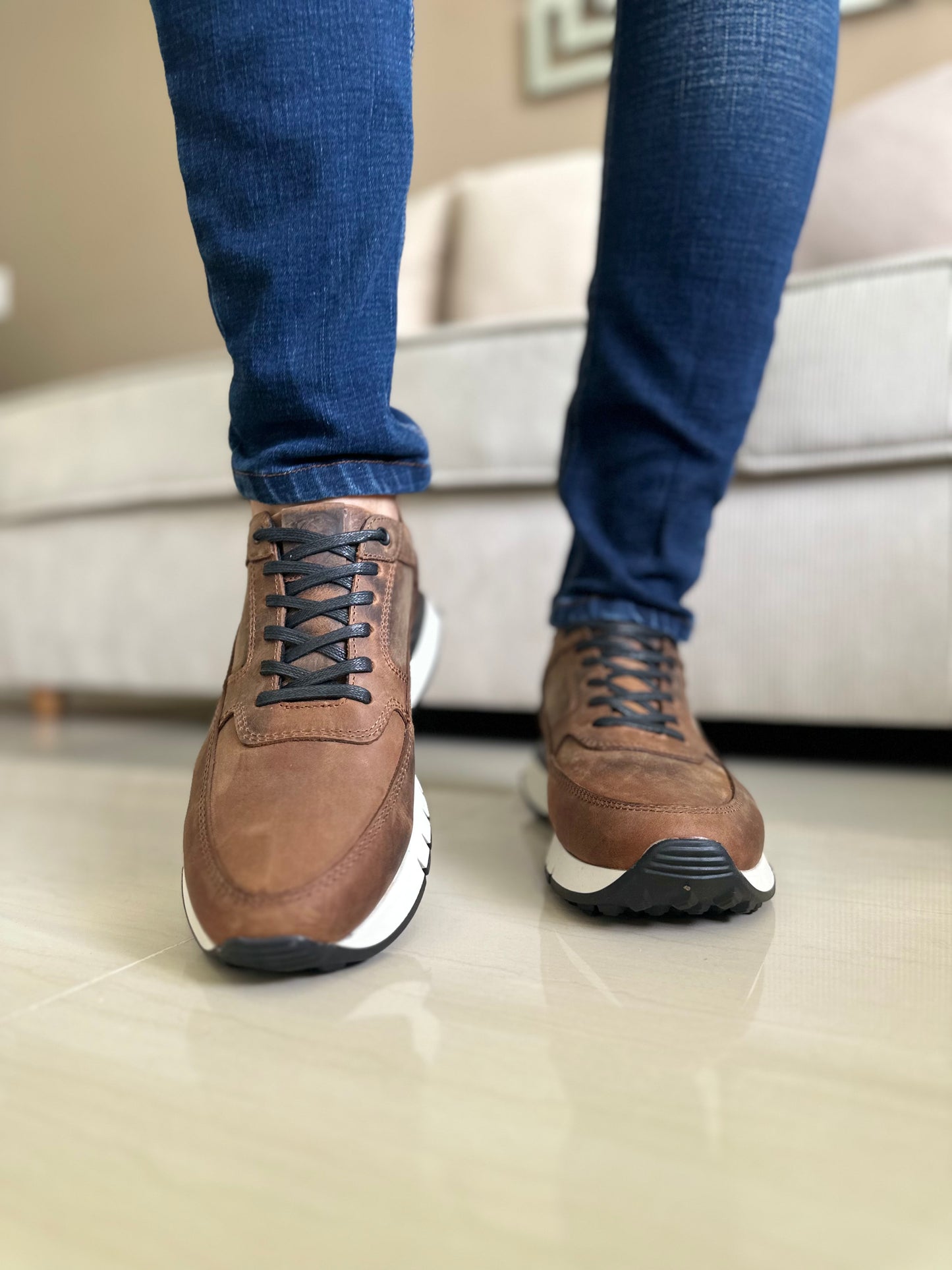 SNEAKERS TEIDE - EN CUERO - REF: ANT 600A