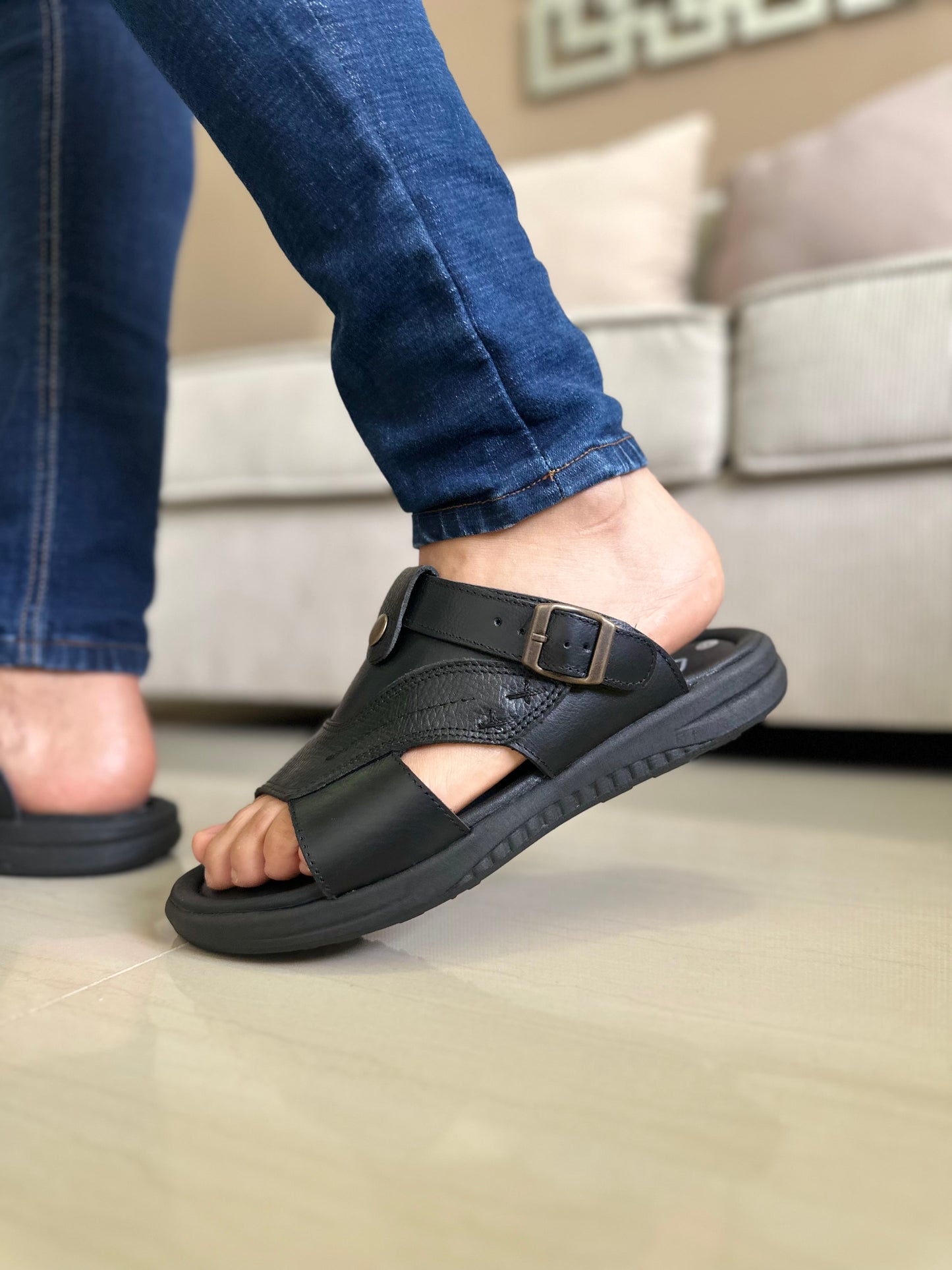 SANDALIAS CUERO-