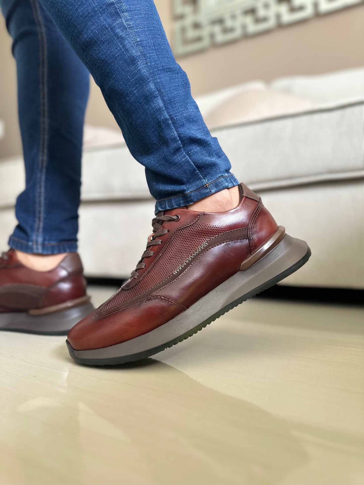 SNEAKERS  RUFF - PARA HOMBRE - EN CUERO REF: T-08