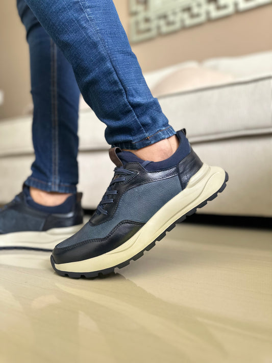 SNEAKERS BIN AZULES -CUERO REF: 3308