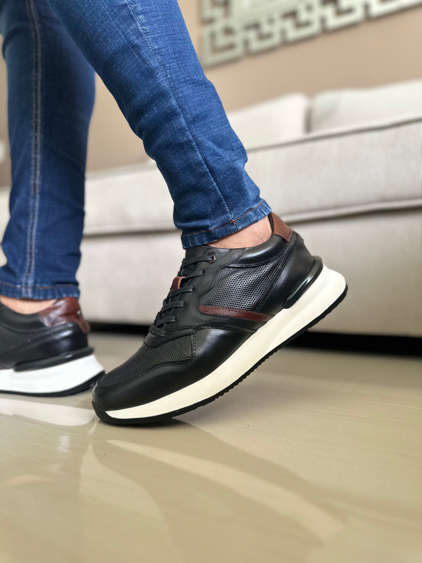 SNEAKER POLTER - EN CUERO - PARA HOMBRE - REF:3211