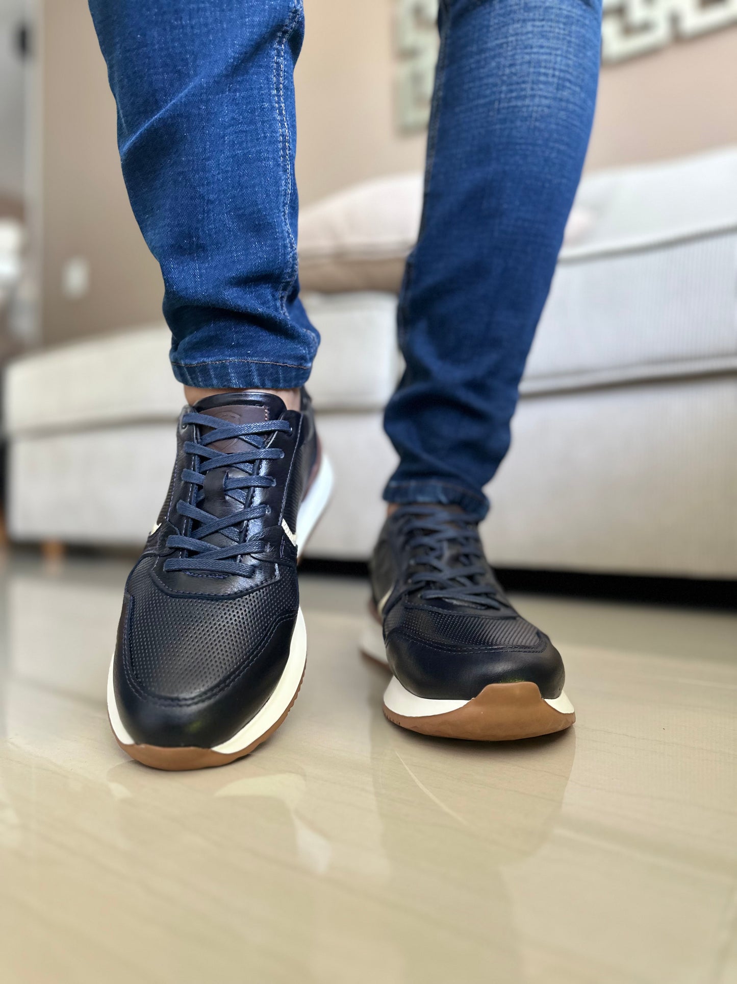 SNEAKER POLTER - EN CUERO - PARA HOMBRE - REF: T-06