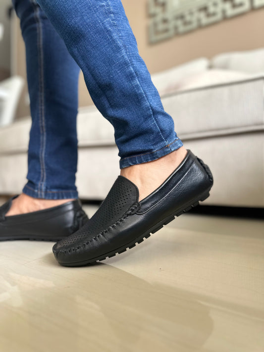 MOCASINES EN CUERO - PARA Hombre REF: 1000 NEGRO