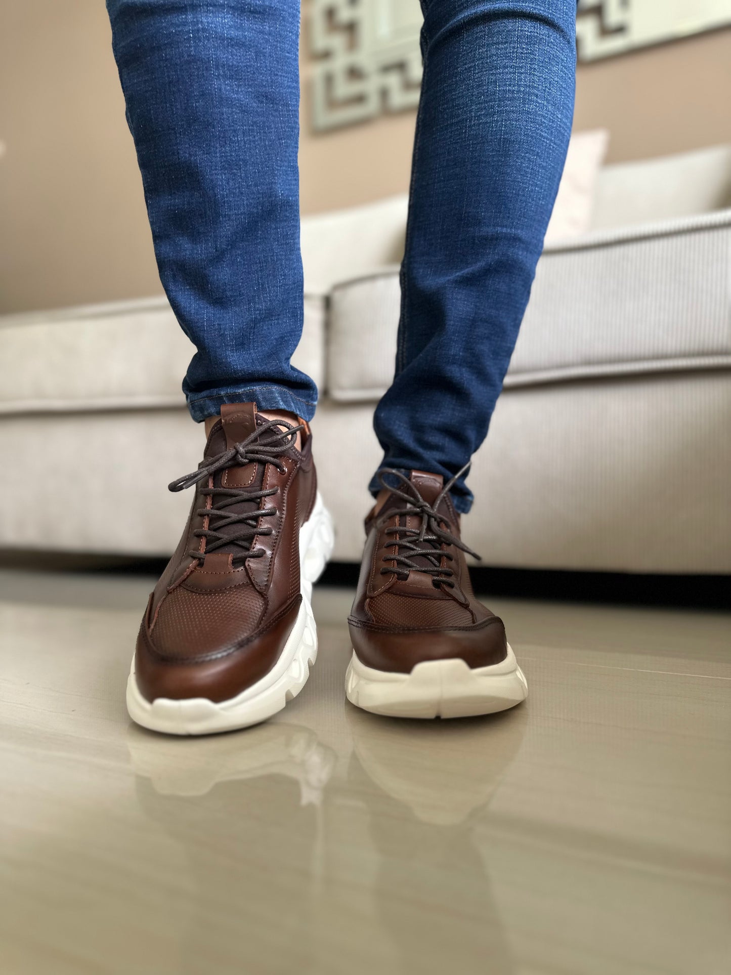 SNEAKERS LIT.-CUERO HOMBRE