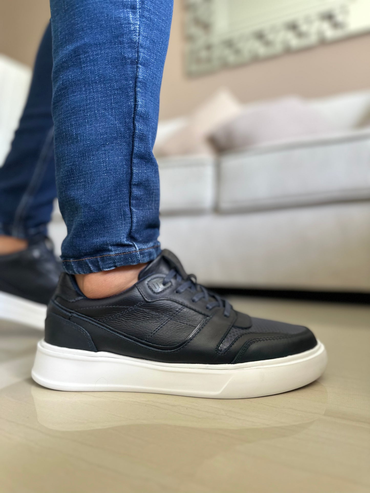 SNEAKERS ROTT-CUERO AZUL REF: 2192