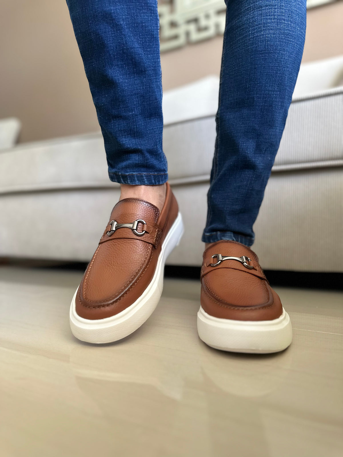 MOCASÍN ROM - EN CUERO - PARA HOMBRE
