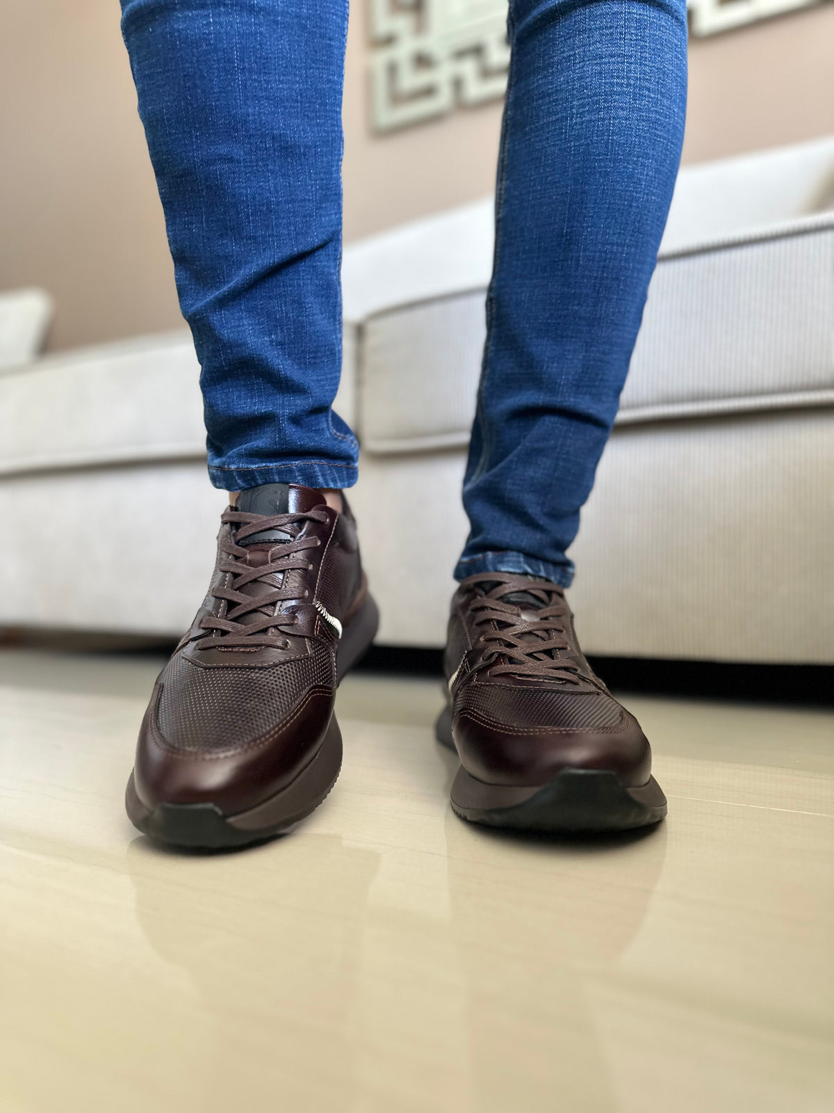 SNEAKER POLTER - EN CUERO - PARA HOMBRE - REF: T-06