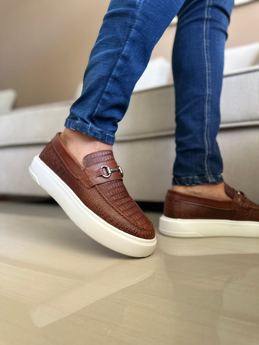 MOCASÍN ROM - EN CUERO - PARA HOMBRE