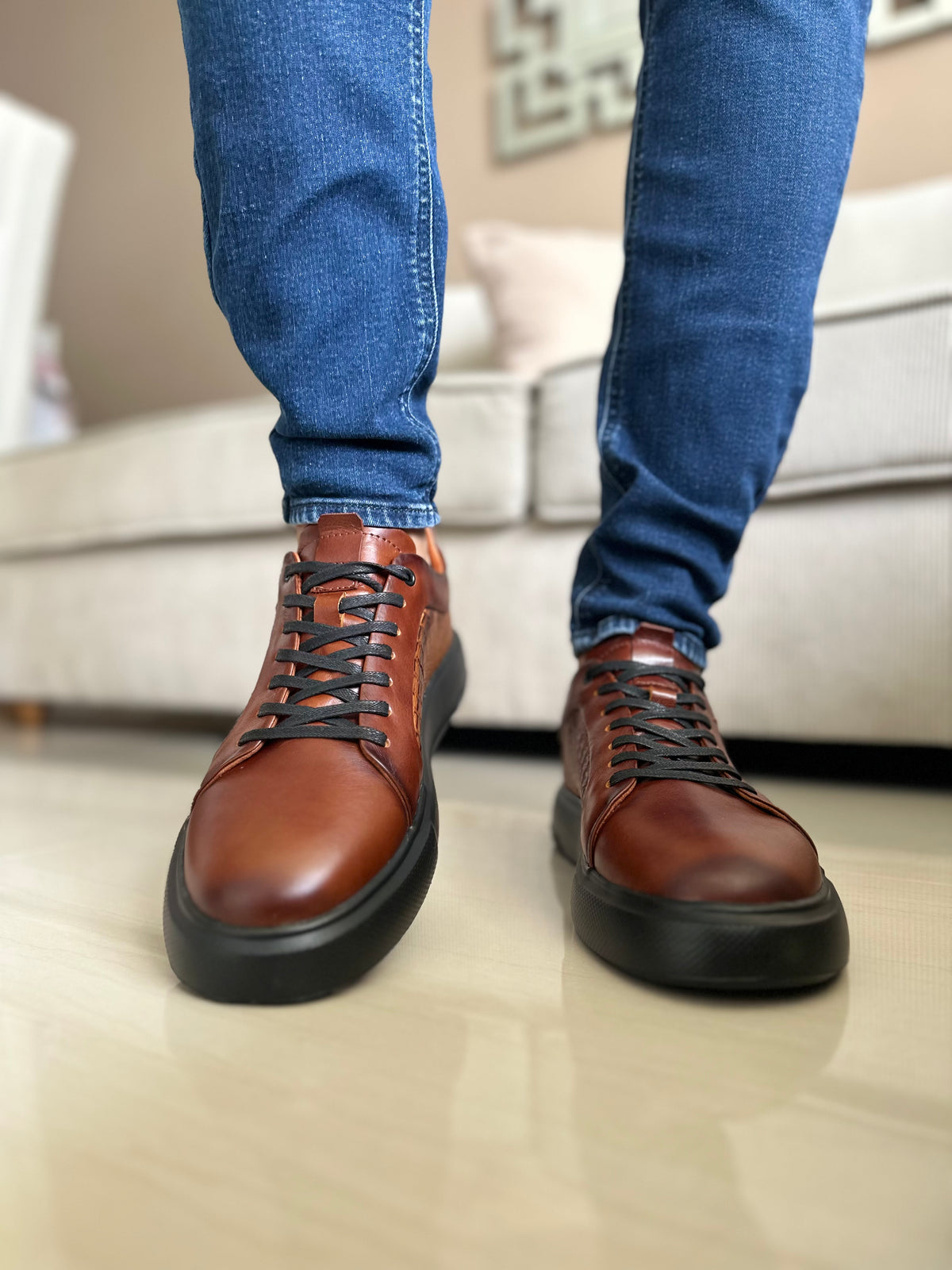 SNEAKERS RATT-CUERO MIEL