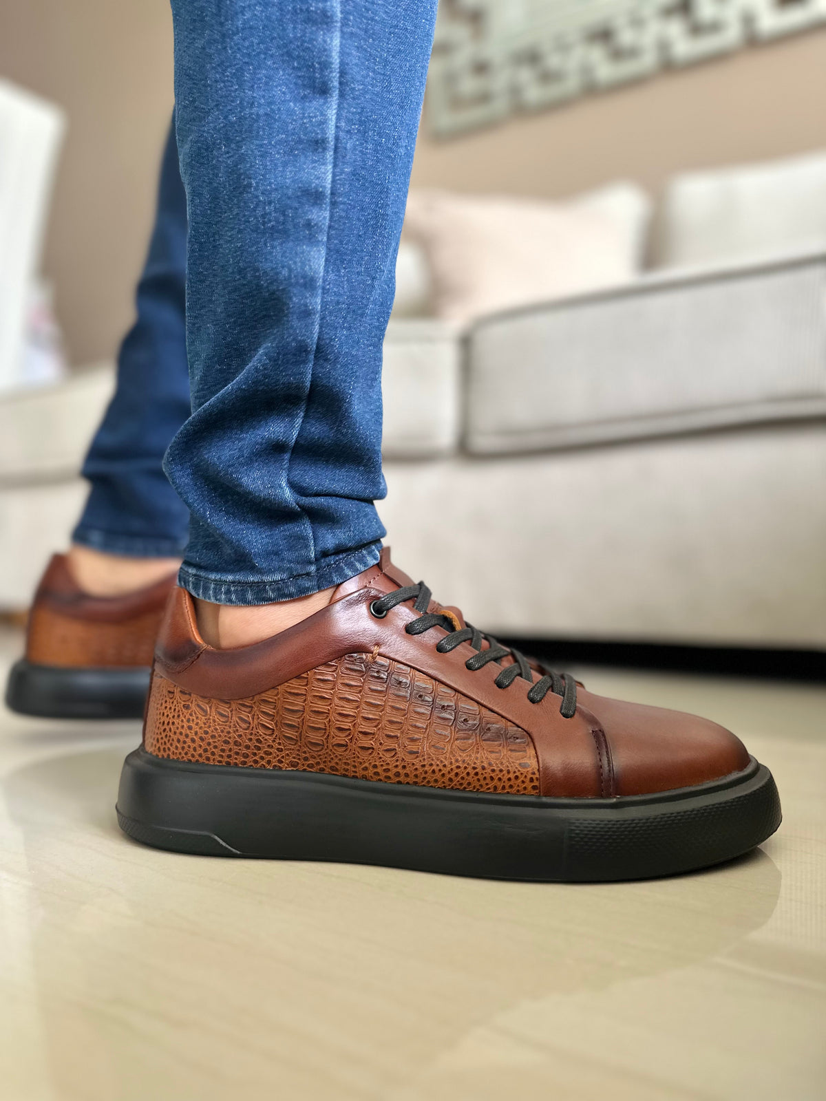 SNEAKERS RATT-CUERO MIEL