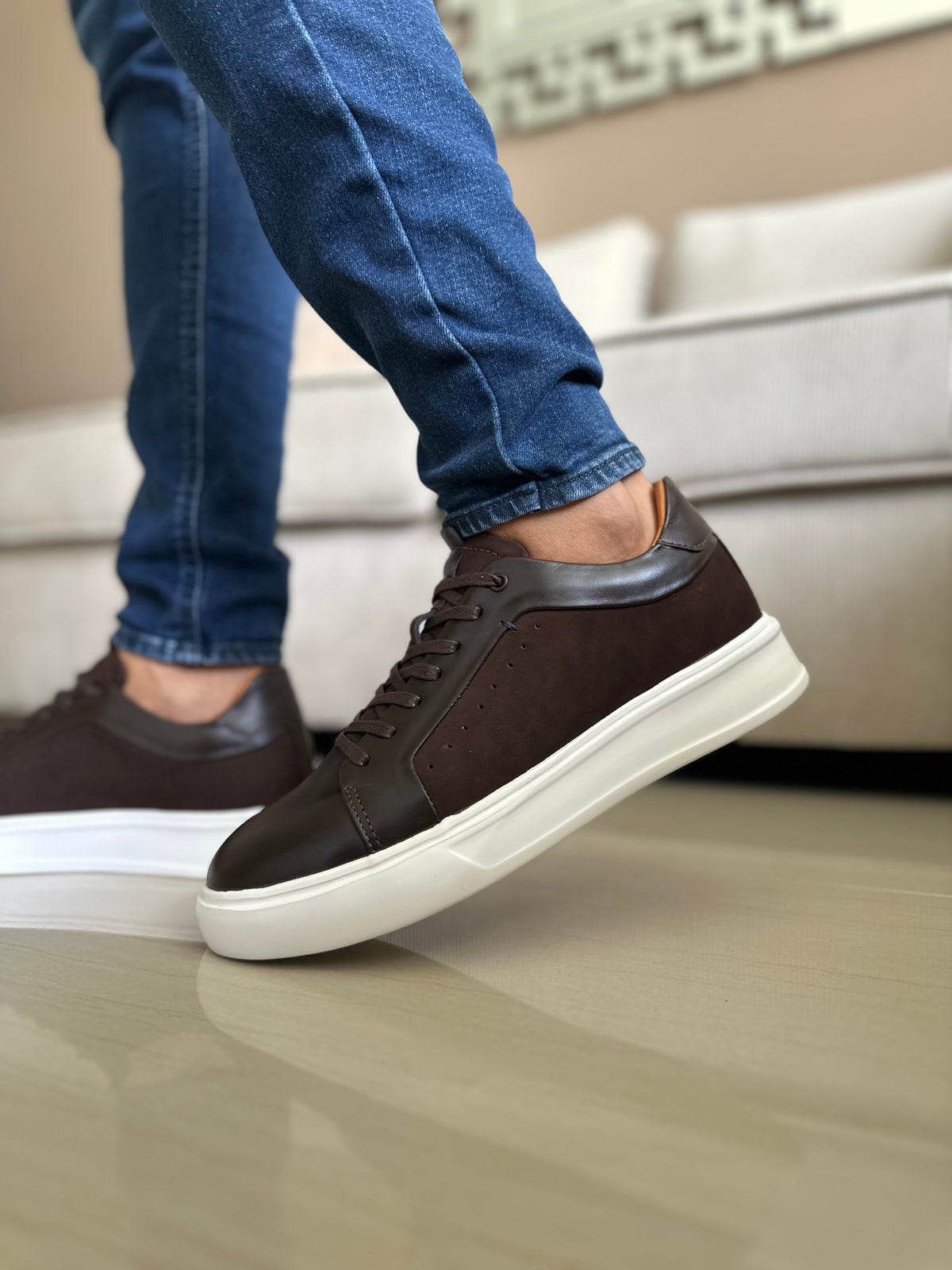 SNEAKERS RATT-CUERO MIEL
