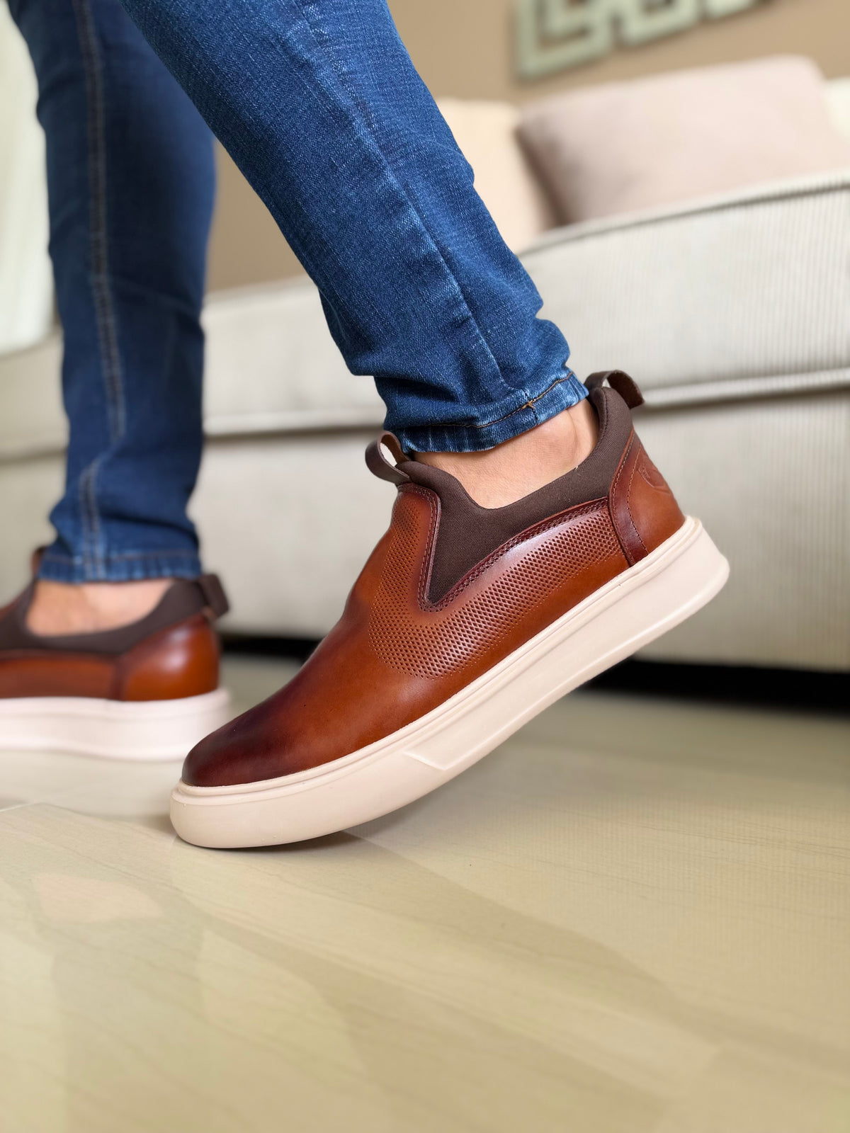 SNEAKER DENALI - EN CUERO - PARA HOMBRE - REF: SPIN 2801