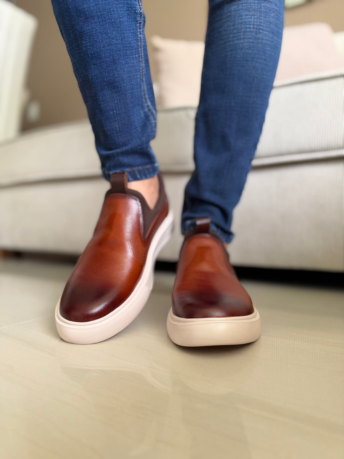 SNEAKER DENALI - EN CUERO - PARA HOMBRE - REF: SPIN 2801
