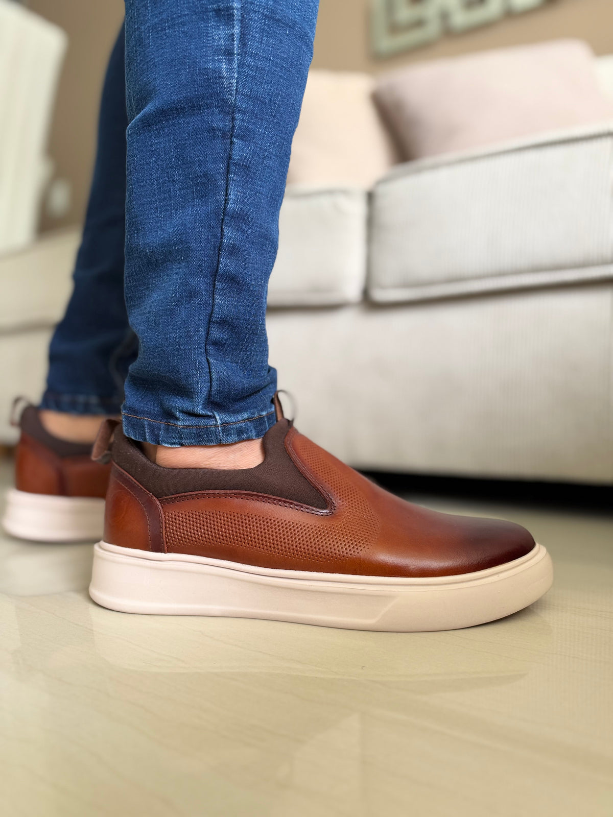 SNEAKER DENALI - EN CUERO - PARA HOMBRE - REF: SPIN 2801