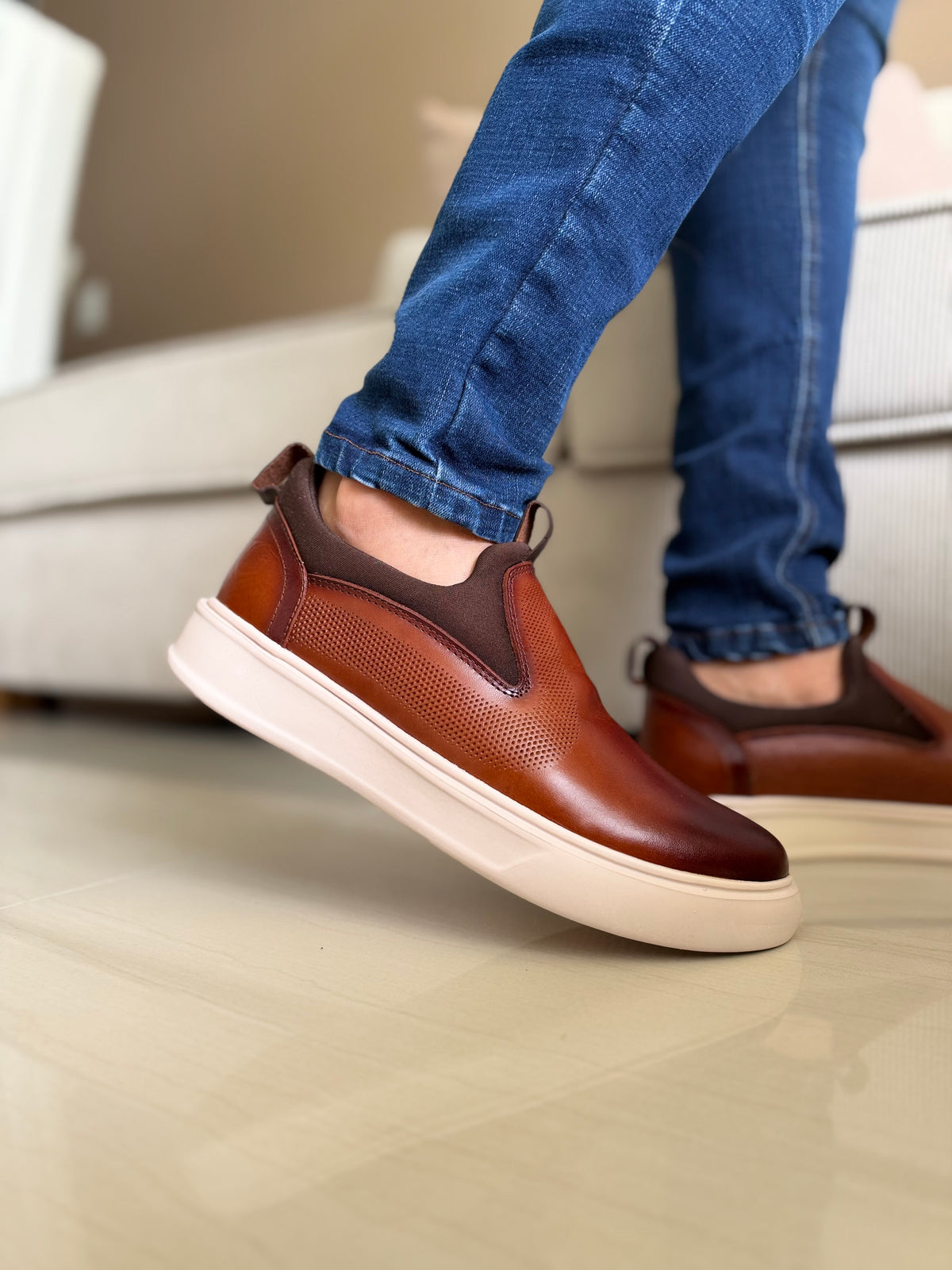 SNEAKER DENALI - EN CUERO - PARA HOMBRE - REF: SPIN 2801