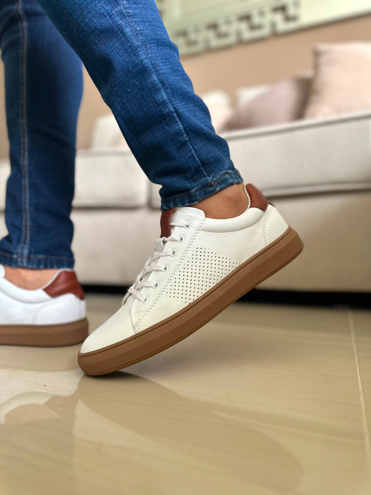 SNEAKER PECK - EN CUERO - PARA HOMBRE - REF: 2165